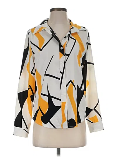 Pre-owned Shein Long Sleeve Blouse In Yellow