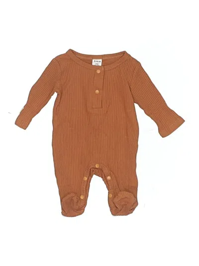 Pre-owned Shein Babies' Long Sleeve Onesie In Brown