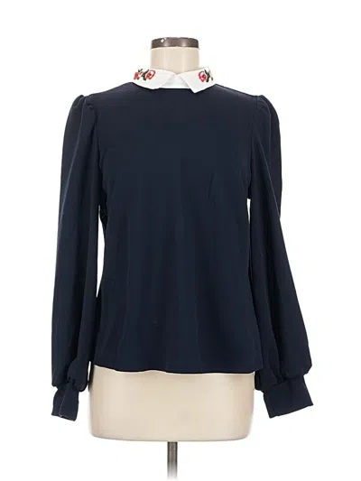 Pre-owned Shein Long Sleeve T-shirt In Blue