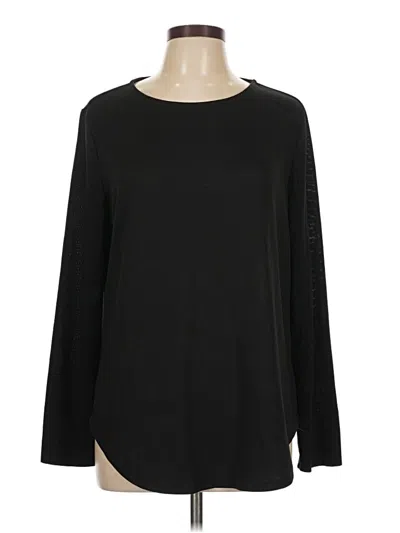 Pre-owned Shein Long Sleeve Top Black Boatneck Tops