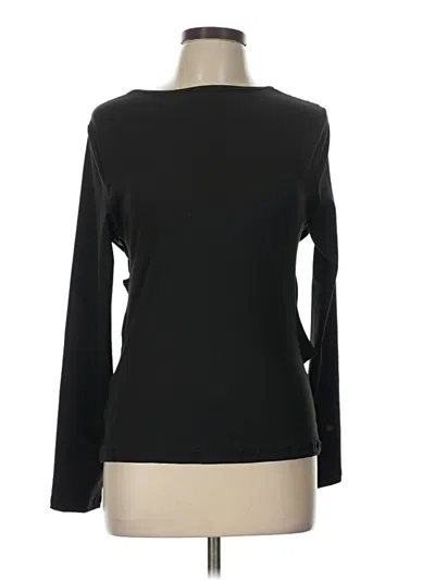 Pre-owned Shein Long Sleeve Top Black Boatneck Tops