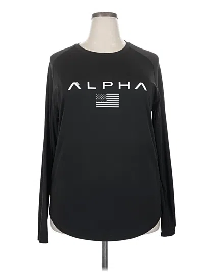 Pre-owned Shein Long Sleeve Top Black Crew Neck Tops
