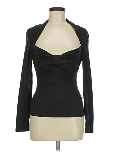 Pre-owned Shein Long Sleeve Top Black Halter Neckline Tops