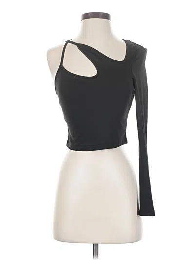 Pre-owned Shein Long Sleeve Top Black One Shoulder Neckline Tops