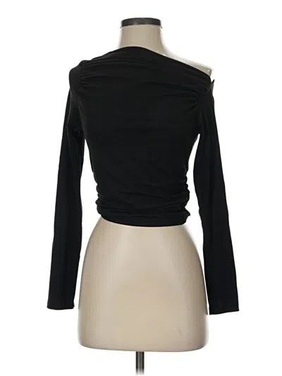 Pre-owned Shein Long Sleeve Top Black One Shoulder Neckline Tops