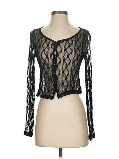 Pre-owned Shein Long Sleeve Top Black Sweetheart Neckline Tops