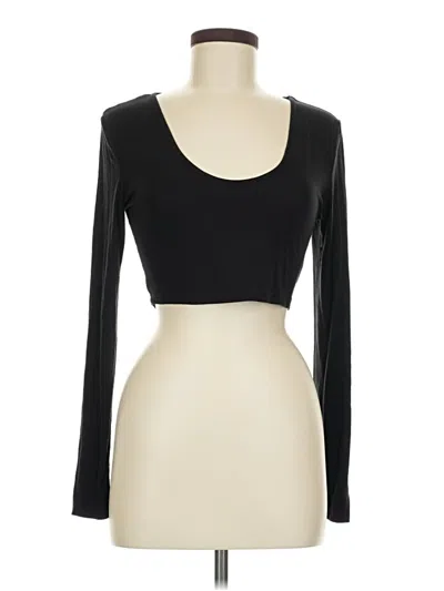 Pre-owned Shein Long Sleeve Top Black Sweetheart Neckline Tops