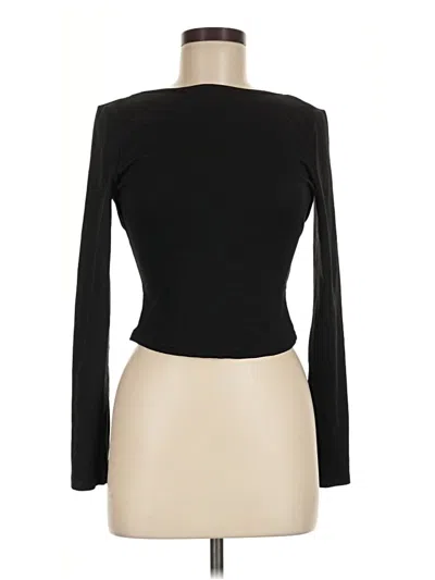 Pre-owned Shein Long Sleeve Top Black Sweetheart Neckline Tops