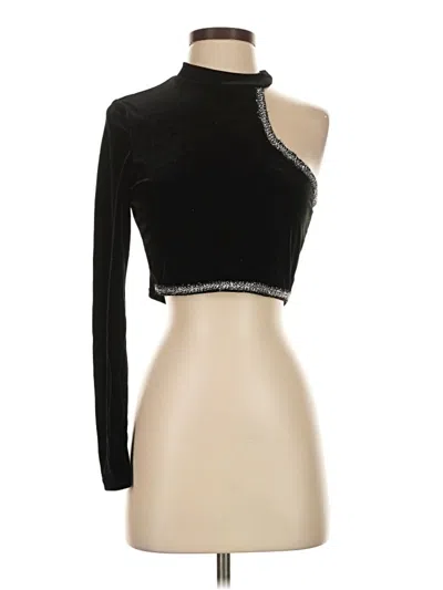 Pre-owned Shein Long Sleeve Top Black Turtleneck Tops