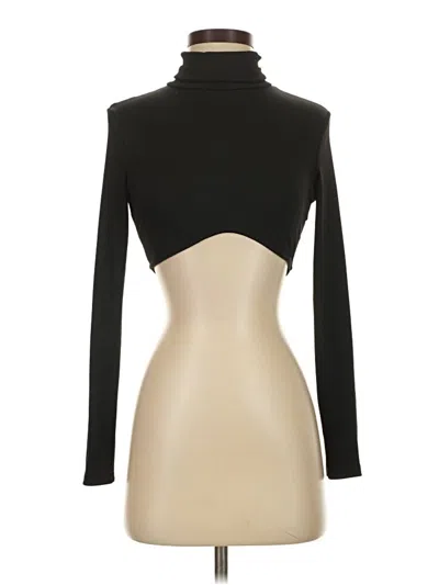 Pre-owned Shein Long Sleeve Top Black Turtleneck Tops