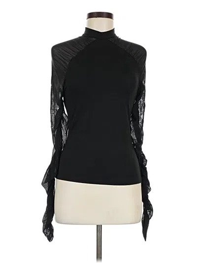 Shein Long Sleeve Top Black Turtleneck Tops