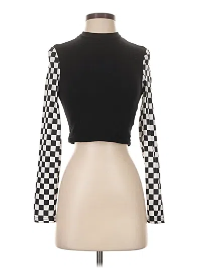 Pre-owned Shein Long Sleeve Top Black Turtleneck Tops