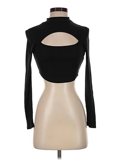 Pre-owned Shein Long Sleeve Top Black Turtleneck Tops
