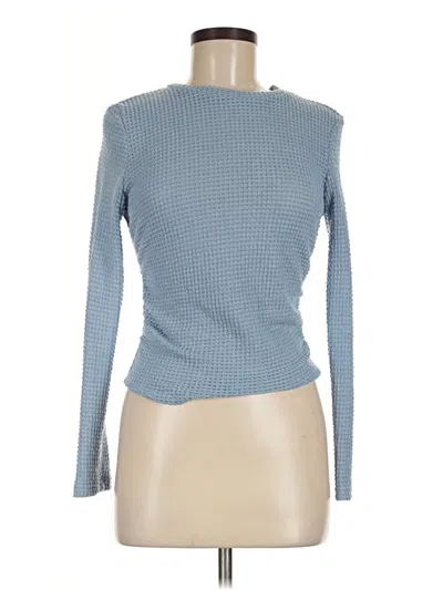 Pre-owned Shein Long Sleeve Top Blue Boatneck Tops