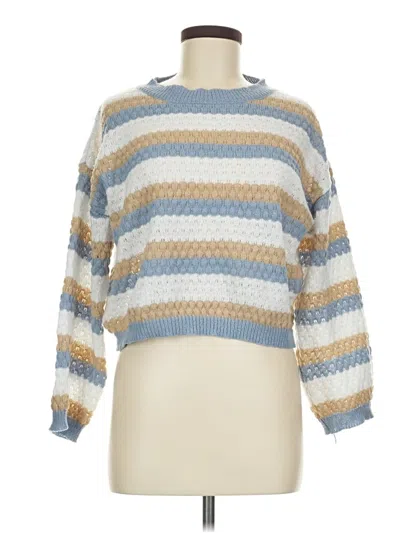 Pre-owned Shein Long Sleeve Top Blue Turtleneck Tops