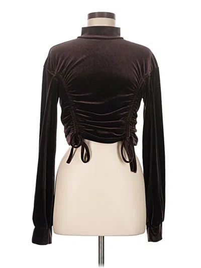 Pre-owned Shein Long Sleeve Top Brown Turtleneck Tops
