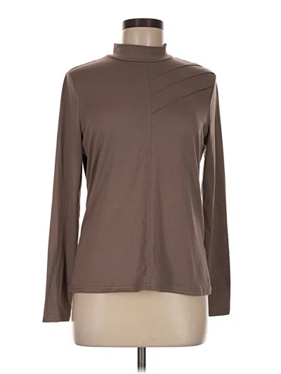 Pre-owned Shein Long Sleeve Top Brown Turtleneck Tops