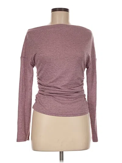 Pre-owned Shein Long Sleeve Top Burgundy Boatneck Tops