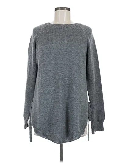 Pre-owned Shein Long Sleeve Top Gray Boatneck Tops