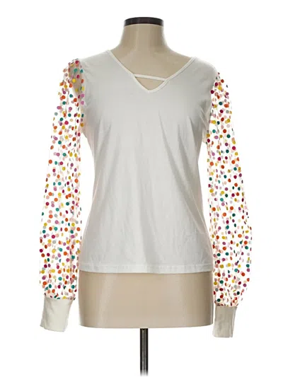Pre-owned Shein Long Sleeve Top Gray Sweetheart Neckline Tops