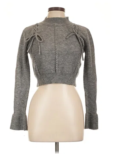 Pre-owned Shein Long Sleeve Top Gray Turtleneck Tops