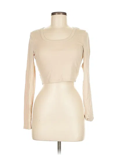 Pre-owned Shein Long Sleeve Top Ivory Boatneck Tops In White