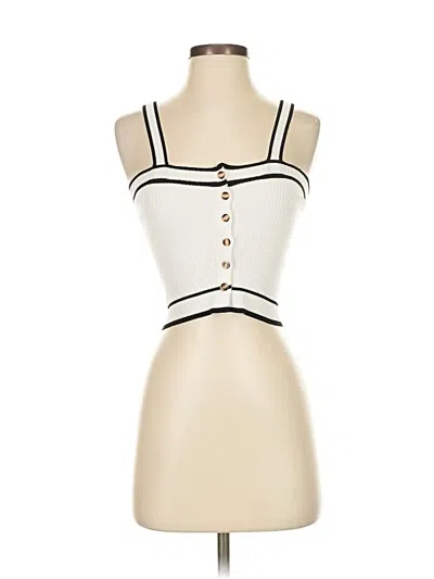 Pre-owned Shein Long Sleeve Top Ivory Sweetheart Neckline Tops In White