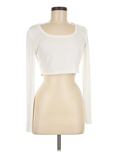 Pre-owned Shein Long Sleeve Top Ivory Sweetheart Neckline Tops In White