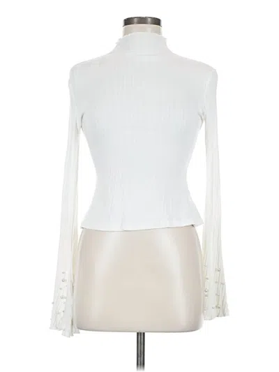 Pre-owned Shein Long Sleeve Top Ivory Turtleneck Tops In White