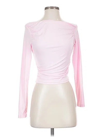 Pre-owned Shein Long Sleeve Top Pink One Shoulder Neckline Tops