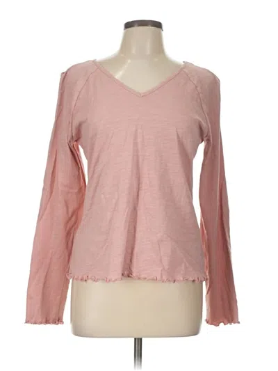 Pre-owned Shein Long Sleeve Top Pink Sweetheart Neckline Tops