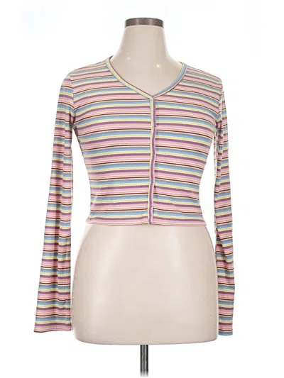 Pre-owned Shein Long Sleeve Top Pink Sweetheart Neckline Tops