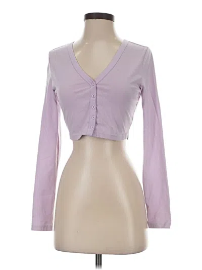 Pre-owned Shein Long Sleeve Top Purple Sweetheart Neckline Tops