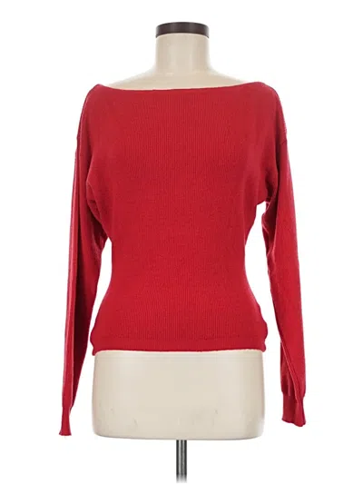 Pre-owned Shein Long Sleeve Top Red Boatneck Tops
