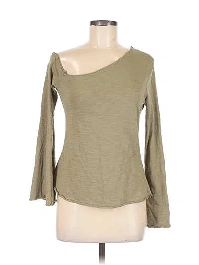 Pre-owned Shein Long Sleeve Top Tan One Shoulder Neckline Tops