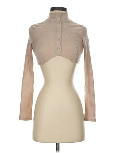 Pre-owned Shein Long Sleeve Top Tan Turtleneck Tops