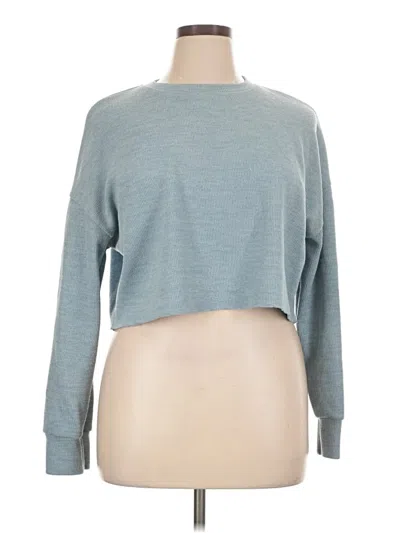 Pre-owned Shein Long Sleeve Top Teal Boatneck Tops