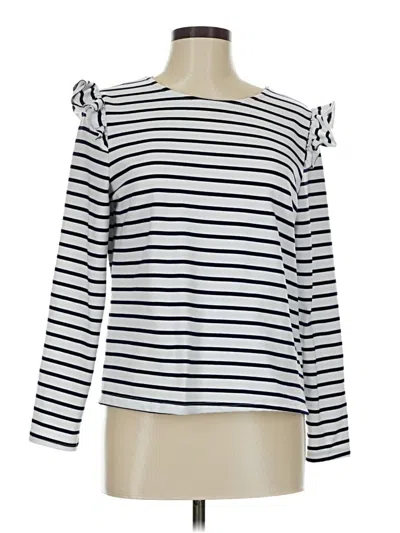 Pre-owned Shein Long Sleeve Top White Ruffles Neckline Tops