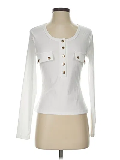 Pre-owned Shein Long Sleeve Top White Sweetheart Neckline Tops