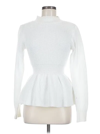 Pre-owned Shein Long Sleeve Top White Turtleneck Tops