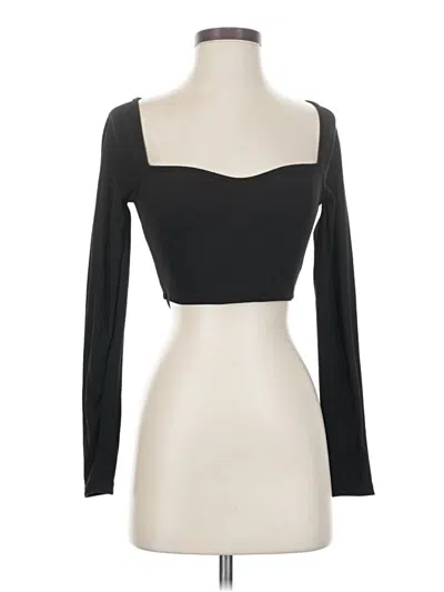 Pre-owned Shein Long Sleeve T-shirt In Black