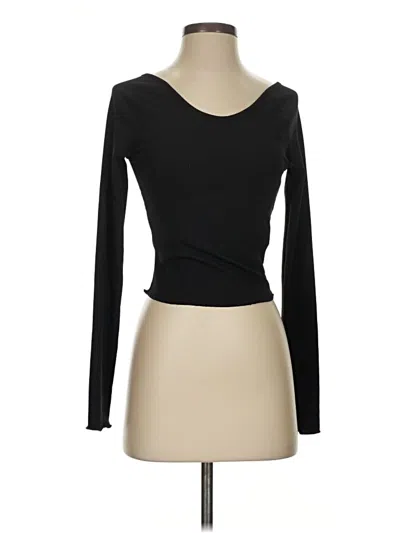Pre-owned Shein Long Sleeve T-shirt In Black