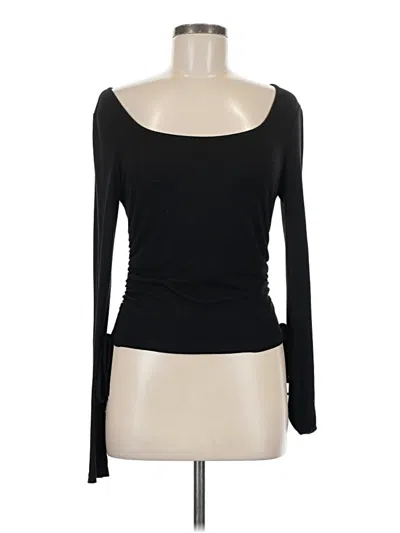 Pre-owned Shein Long Sleeve T-shirt In Black