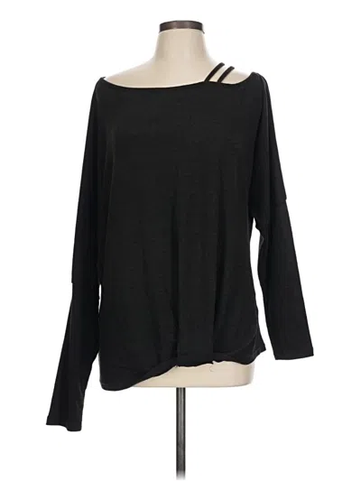 Pre-owned Shein Long Sleeve T-shirt In Black
