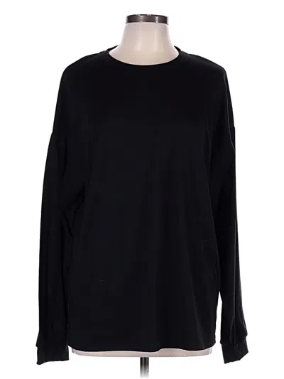 Pre-owned Shein Long Sleeve T-shirt In Black