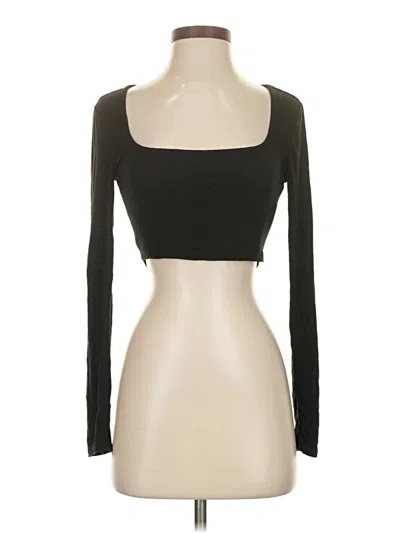 Pre-owned Shein Long Sleeve T-shirt In Black