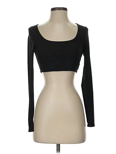 Pre-owned Shein Long Sleeve T-shirt In Black
