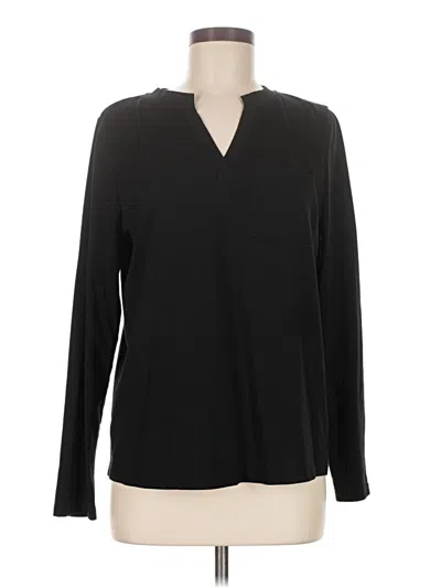 Pre-owned Shein Long Sleeve T-shirt In Black