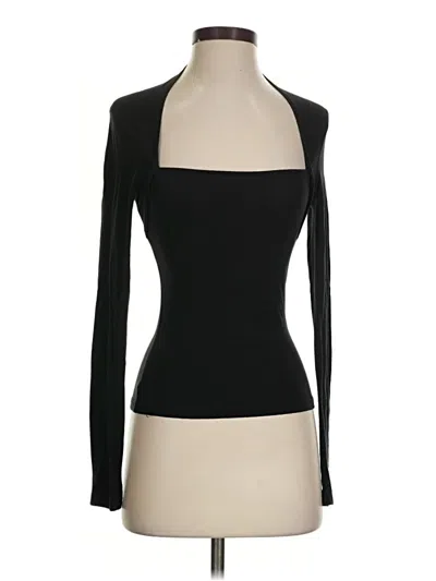 Pre-owned Shein Long Sleeve T-shirt In Black