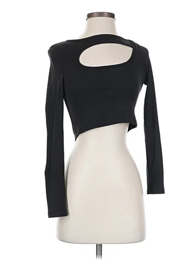 Pre-owned Shein Long Sleeve T-shirt In Black